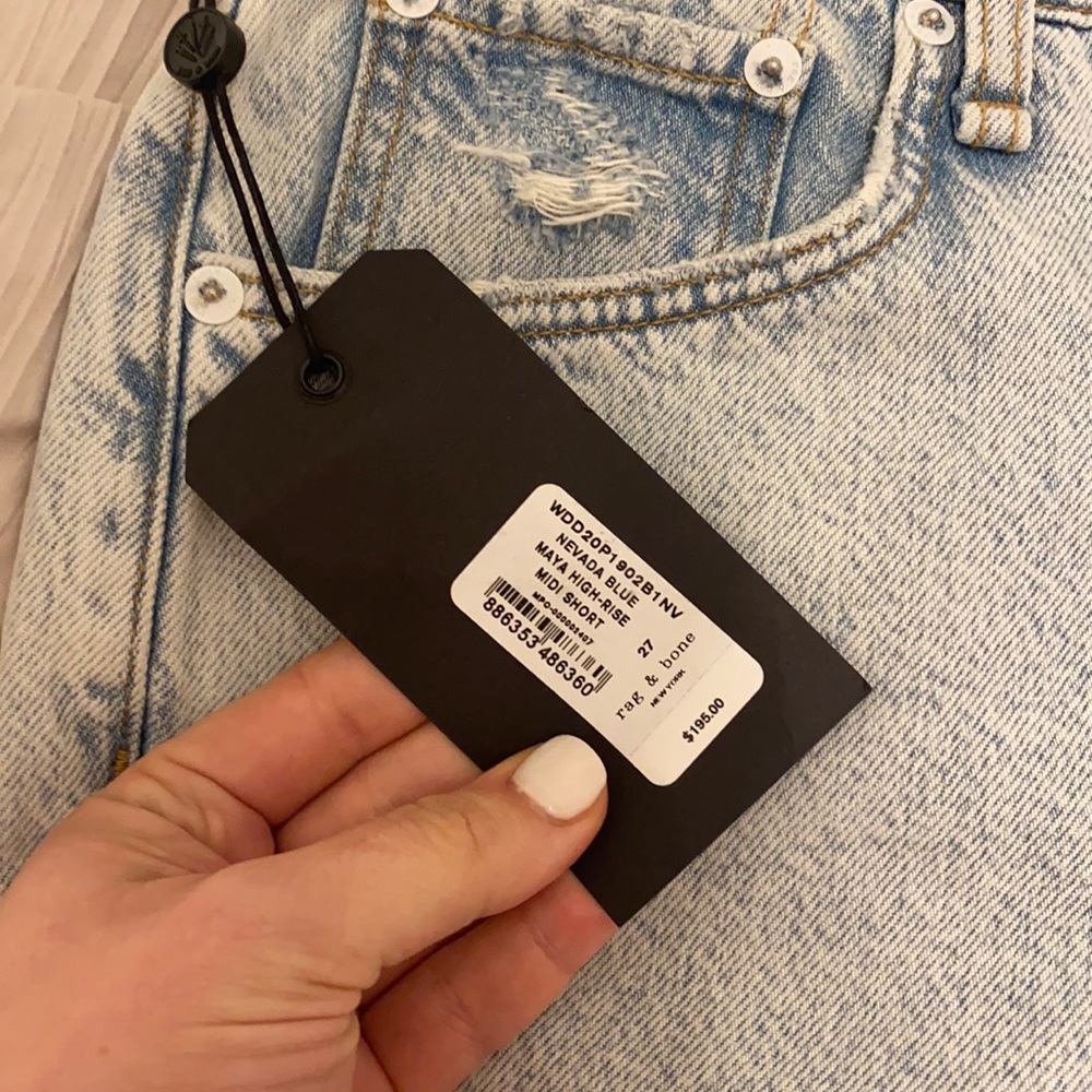 New Rag & Bone Maya High Rise Short - Picture 2 of 7